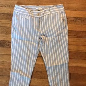 Loft khaki and blue relaxed fit pants size 6